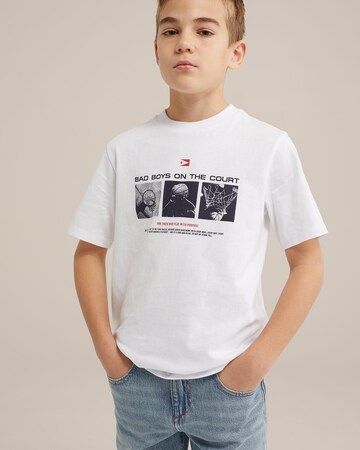 T-Shirt WE Fashion en blanc : devant