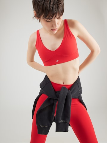 sarkans Fabletics Bezvīļu Sporta krūšturis 'PURELUXE': no priekšpuses