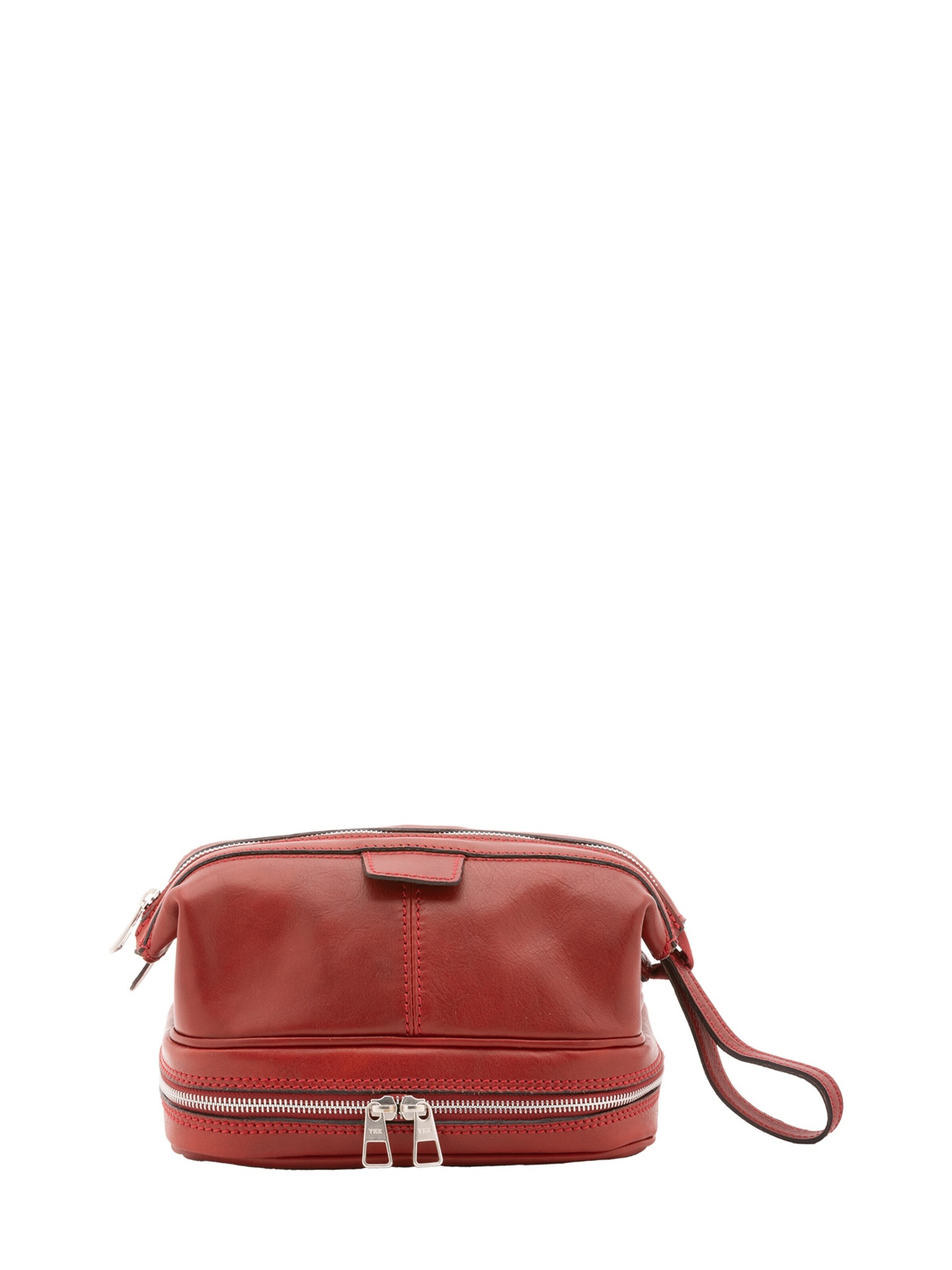 Pochette 'Pochette Unisex Vera Pelle con Zip - Made in Italy' di Chiara Ferretti in rosso: frontale