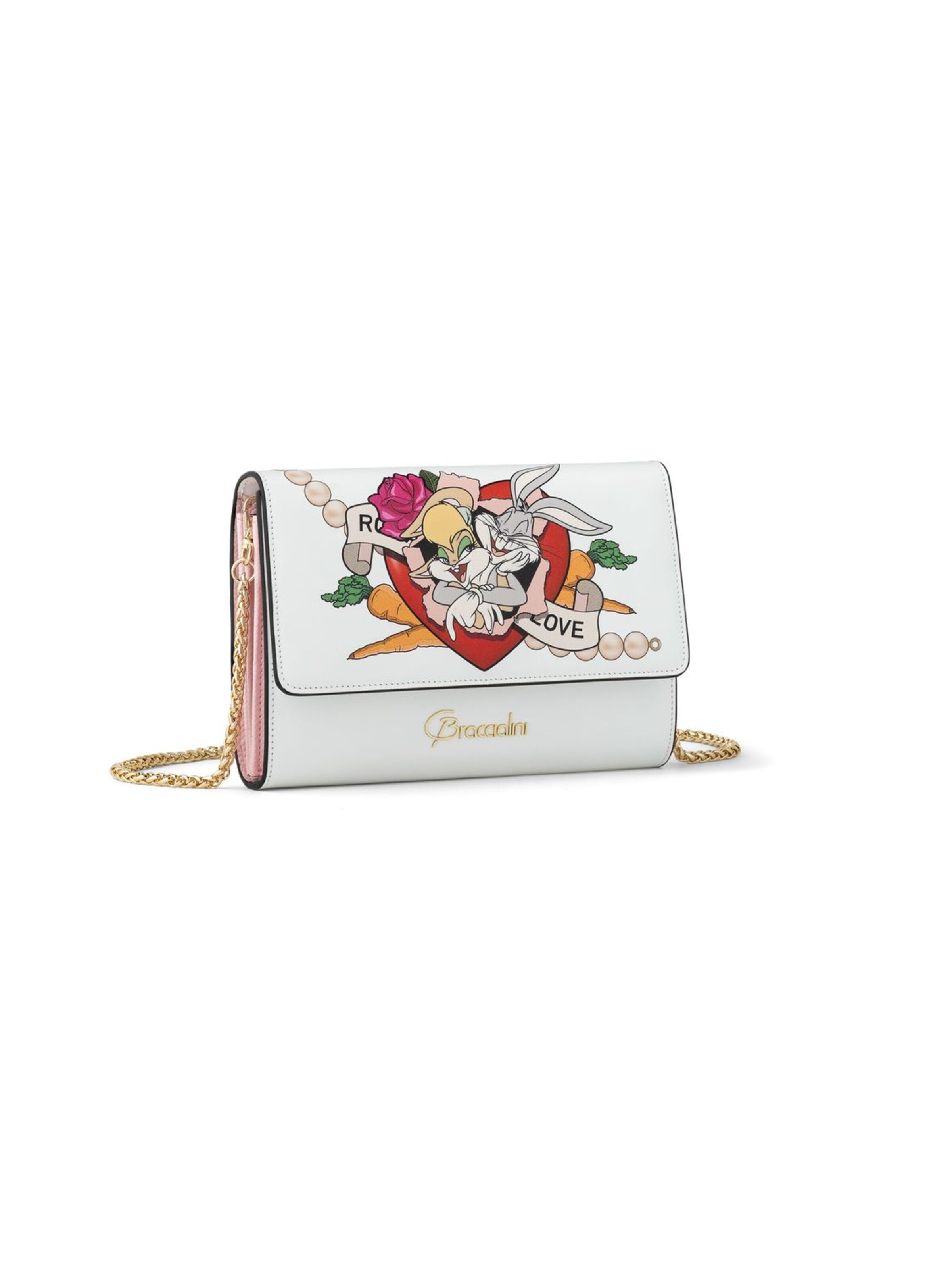 Braccialini - Bolso de noche 'Lady Looney Tunes' en blanco