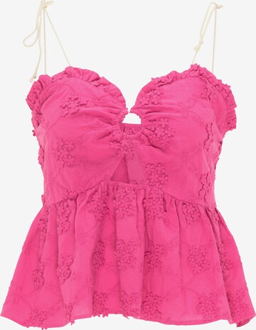 IZIA Top in Roze: voorkant