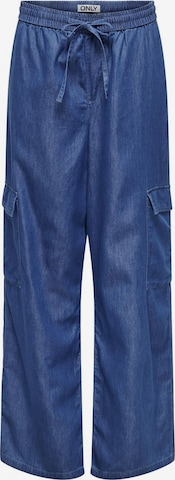 ONLY Široke hlačnice Kargo kavbojke 'MARLA' | modra barva: sprednja stran