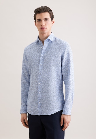 SEIDENSTICKER Slim fit Button Up Shirt in Blue: front