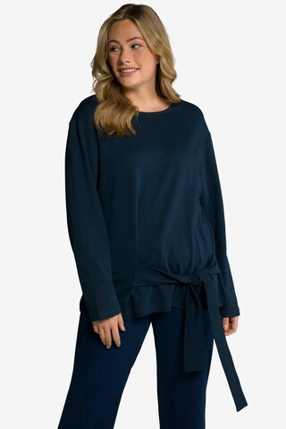 Ulla Popken Sweatshirt  (GOTS) in Blau: predná strana