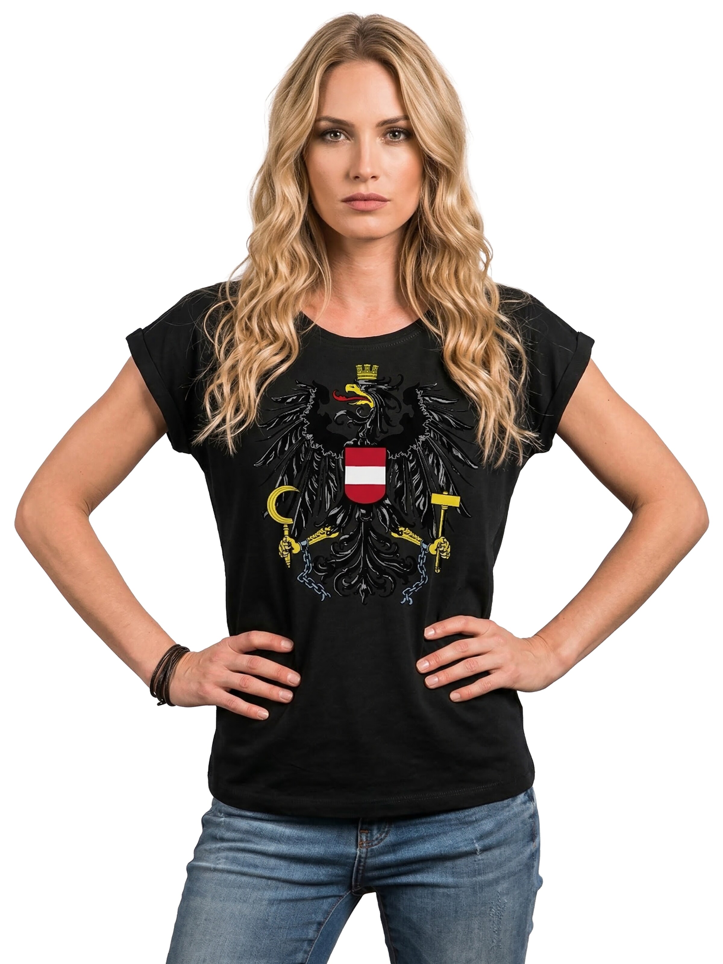 MAKAYA Shirt 'AT-Adler' in Black: front