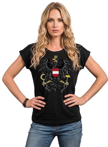 MAKAYA Shirt 'AT-Adler' in Black: front