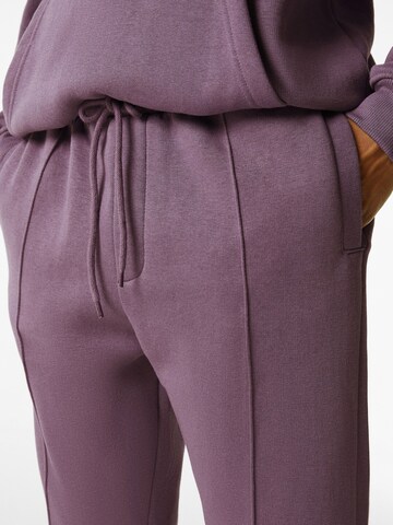 Bershka Regular Pants in Purple