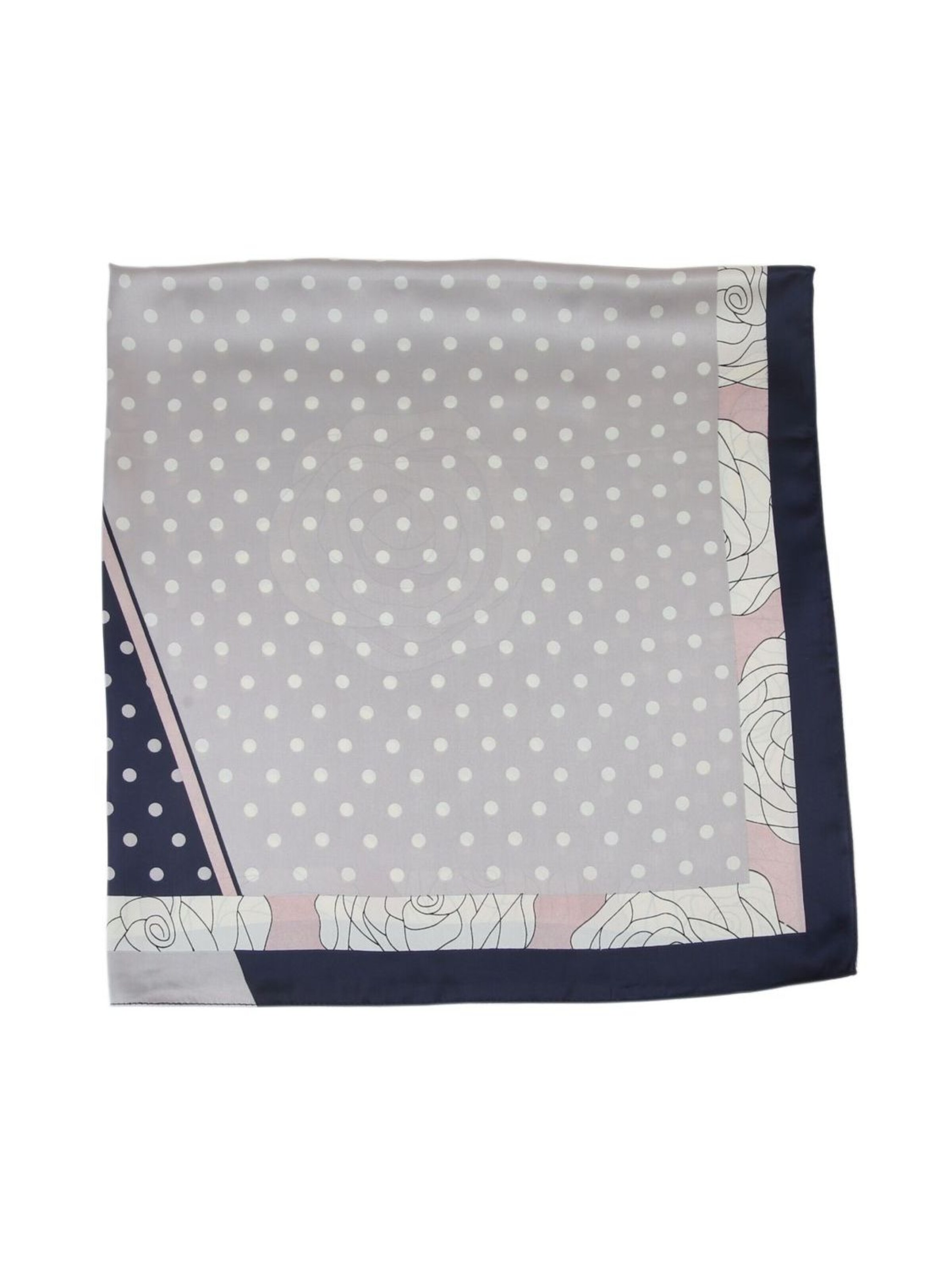 alberto cabale Scarf 'Grand carré de Soie Fewpoint Zoé' in Blue