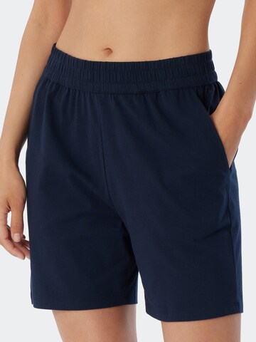 SCHIESSER Pajama Pants in Blue: front