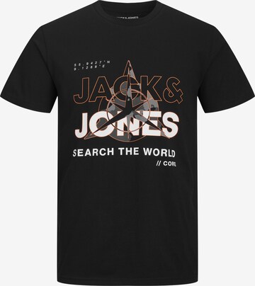 JACK & JONES Тениска 'Hunt' в черно: отпред