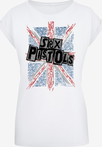 T-shirt 'Sex Pistols Anarchy Flag' F4NT4STIC en blanc : devant