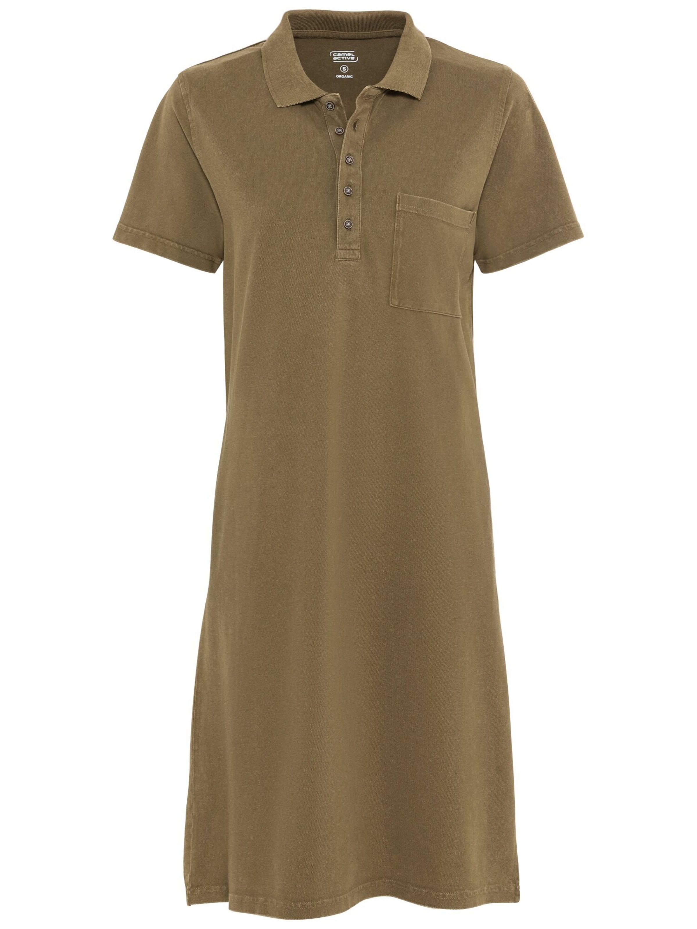 Frauen Große Größen CAMEL ACTIVE Jersey Kleid aus Organic Cotton in Khaki - EX82136
