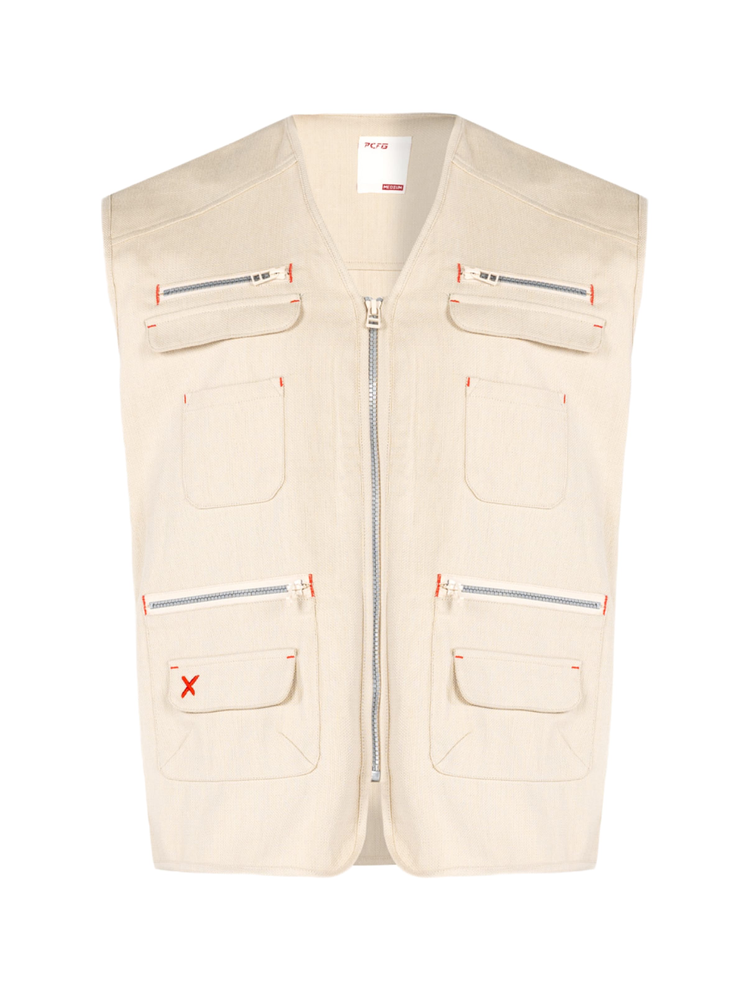 PCFG Weste 'Free Heaven' in Beige: Vorderseite