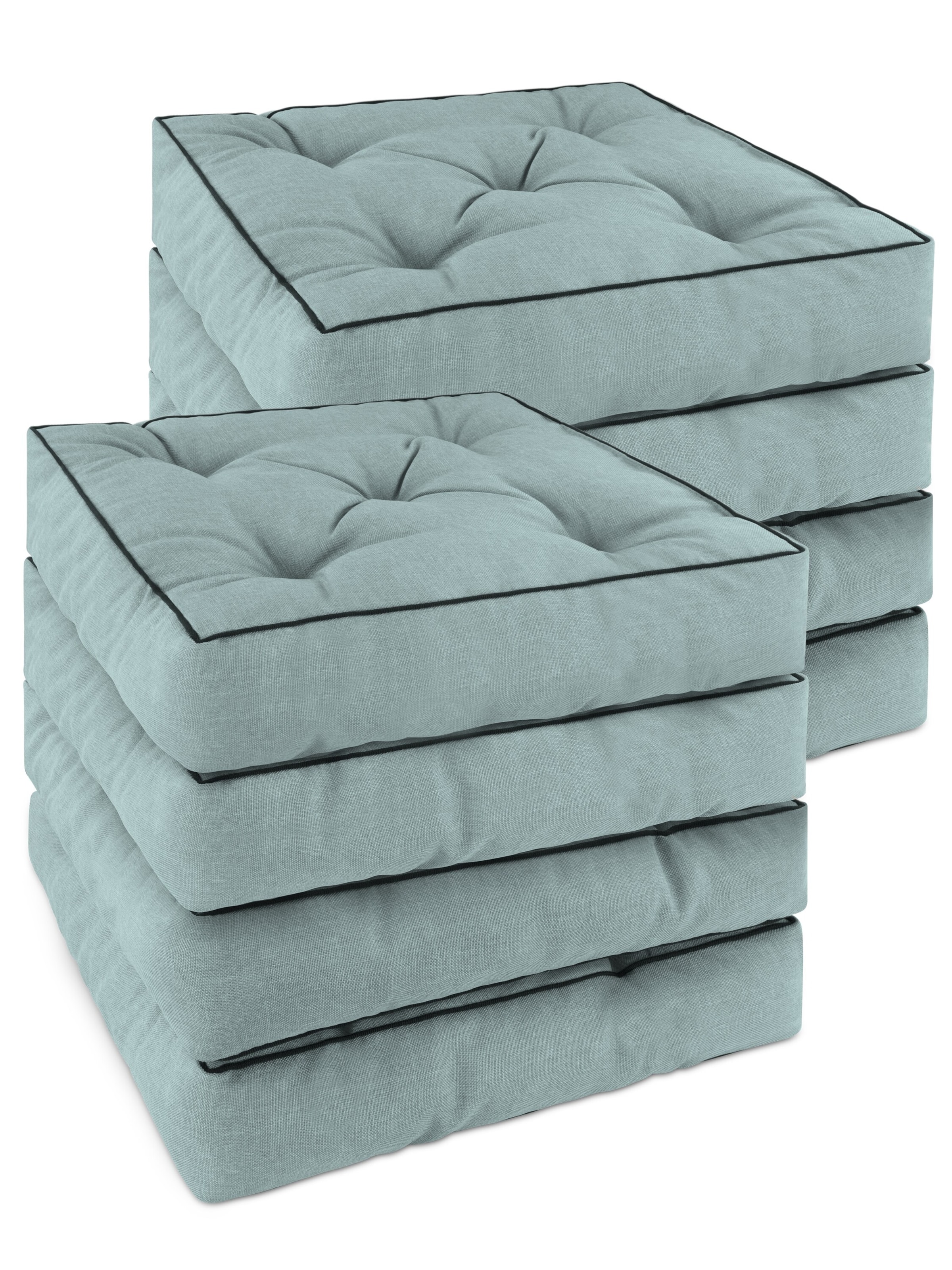 Aspero Zitkussens 'Padua' in Blauw: voorkant