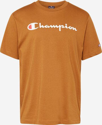 Champion Authentic Athletic Apparel - Camisa 'Legacy American Classics' em castanho: frente