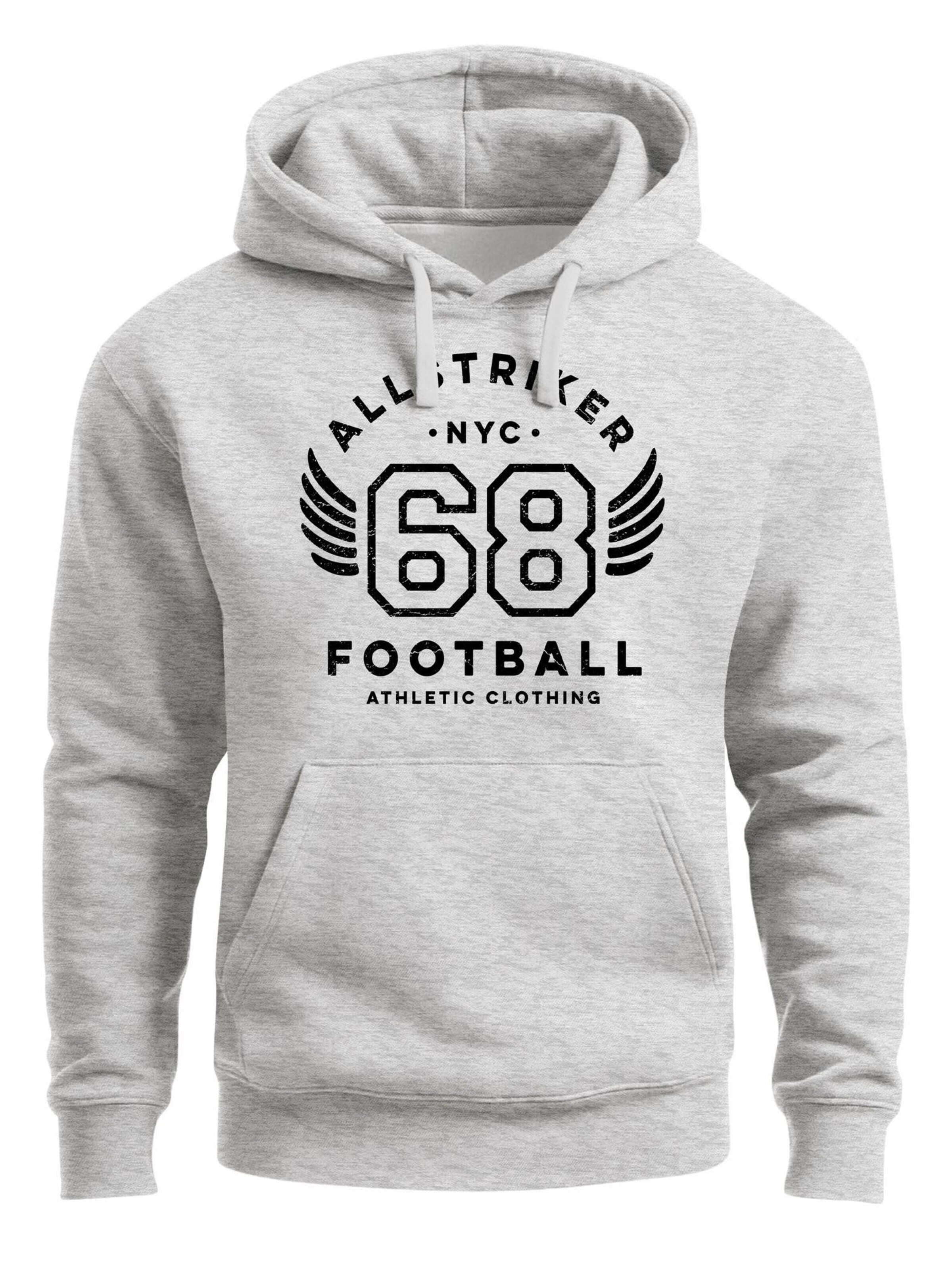 Neverless Sweatshirt 'Football NYC' in Grey: front