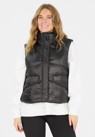 Athlecia Sportbodywarmer 'Chica' in Zwart: voorkant