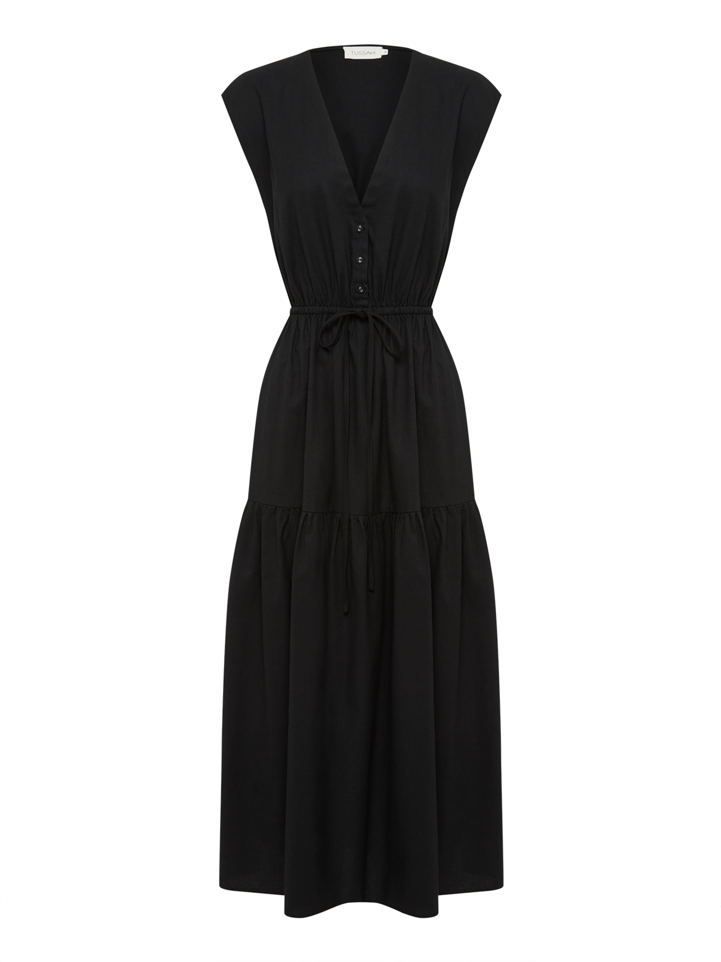 Tussah Klänning 'CAMILE' i svart: framsida