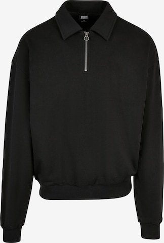 Urban Classics - Sweatshirt 'Collar Crew' em preto: frente