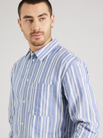 ABOUT YOU x Kevin Trapp - Regular Fit Camisa 'Noah' em azul