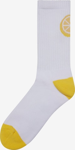 Mister Tee - Calcetines 'Fancy Fruit' en blanco