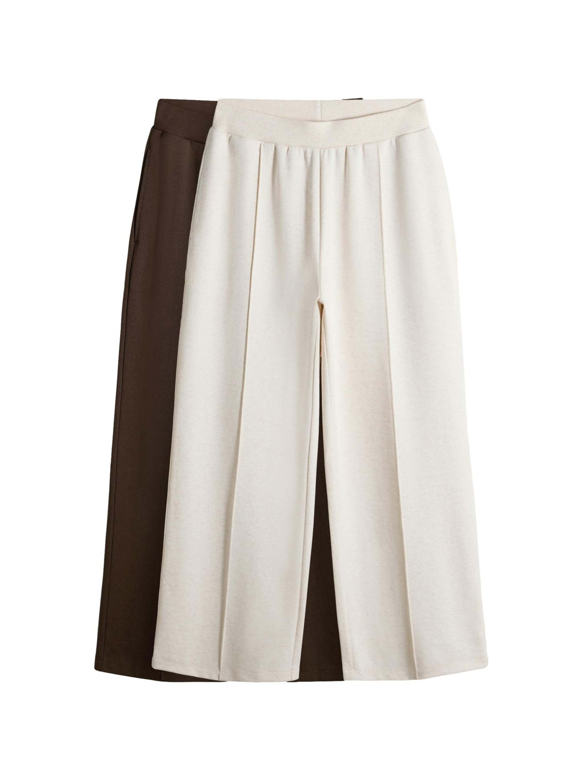 The Set Wide leg Trousers in Beige: front
