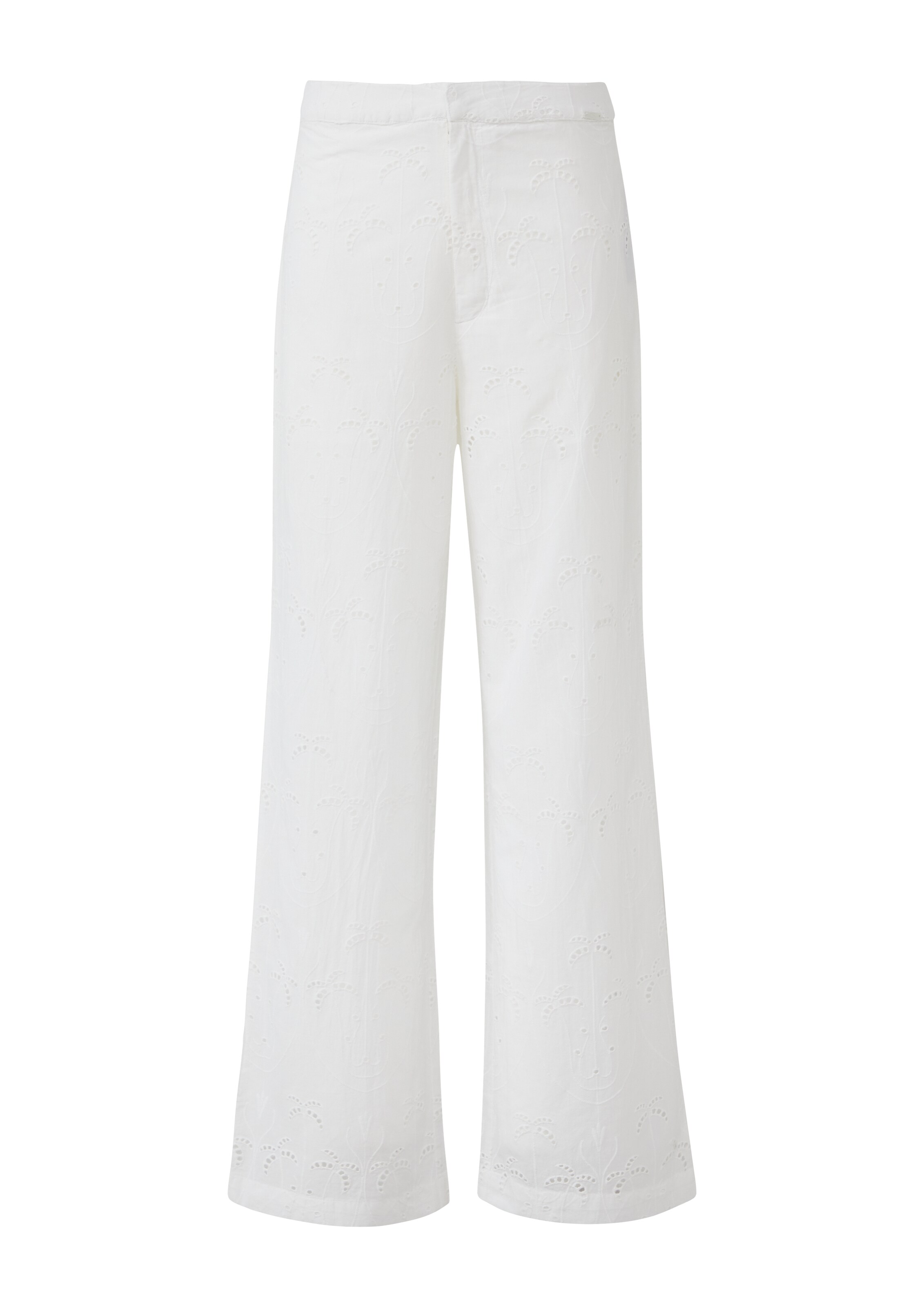 QS Regular Broek in Beige: voorkant