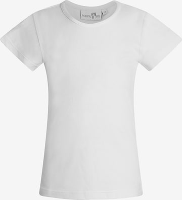 happy girls T-shirt i vit: framsida
