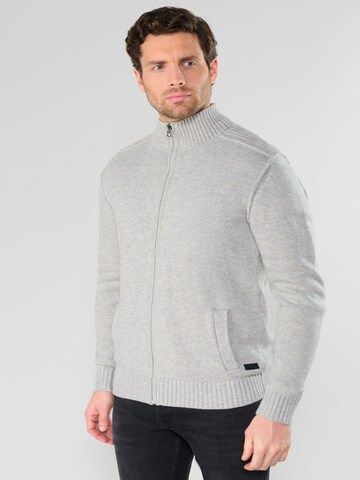Le Temps Des Cerises Knit Cardigan 'LAYA' in Grey: front