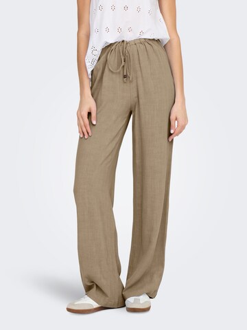 Wide Leg Pantalon 'ONLSolvi' ONLY en vert : devant