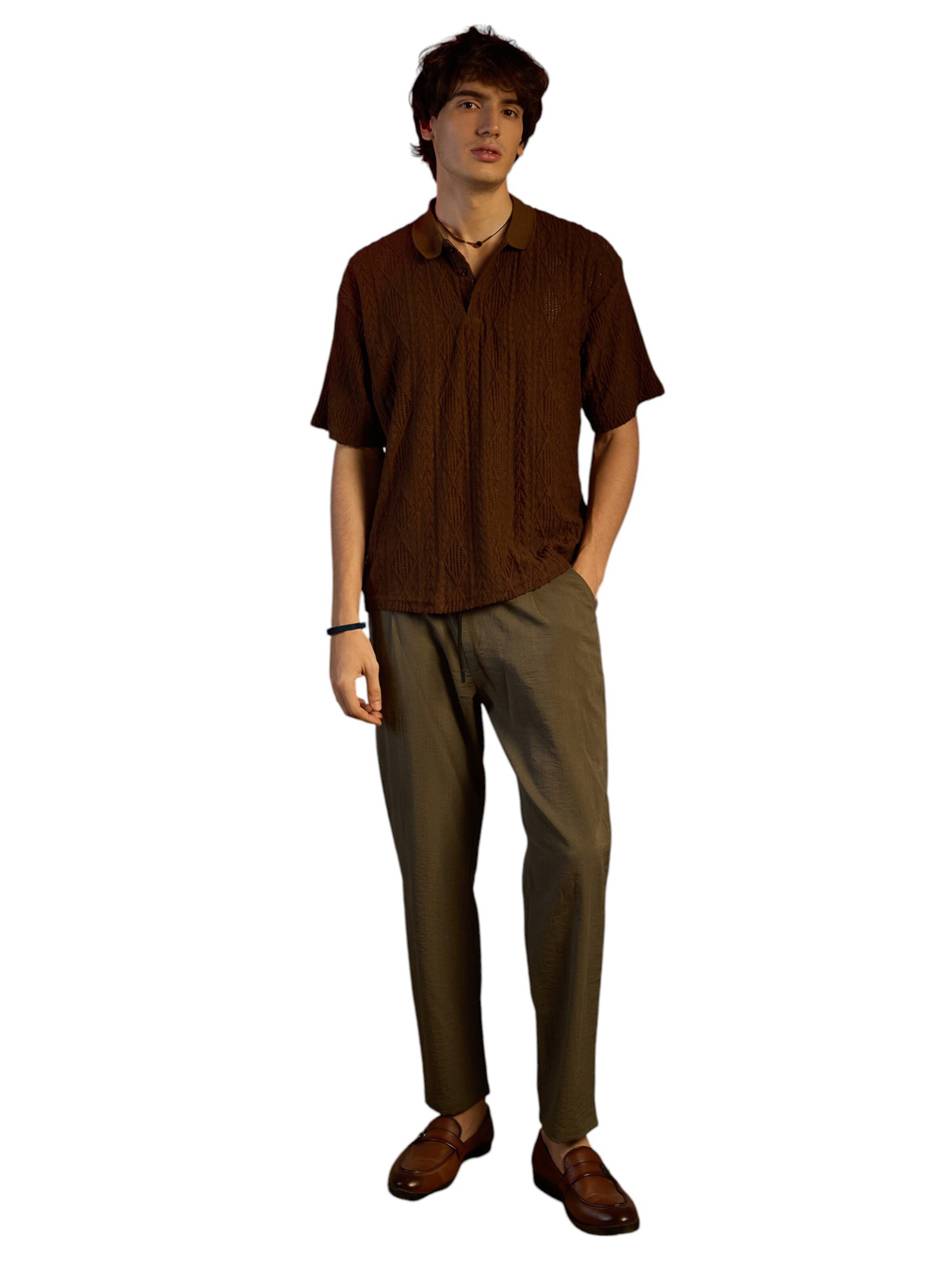 Campus Sutra Shirt in Brown
