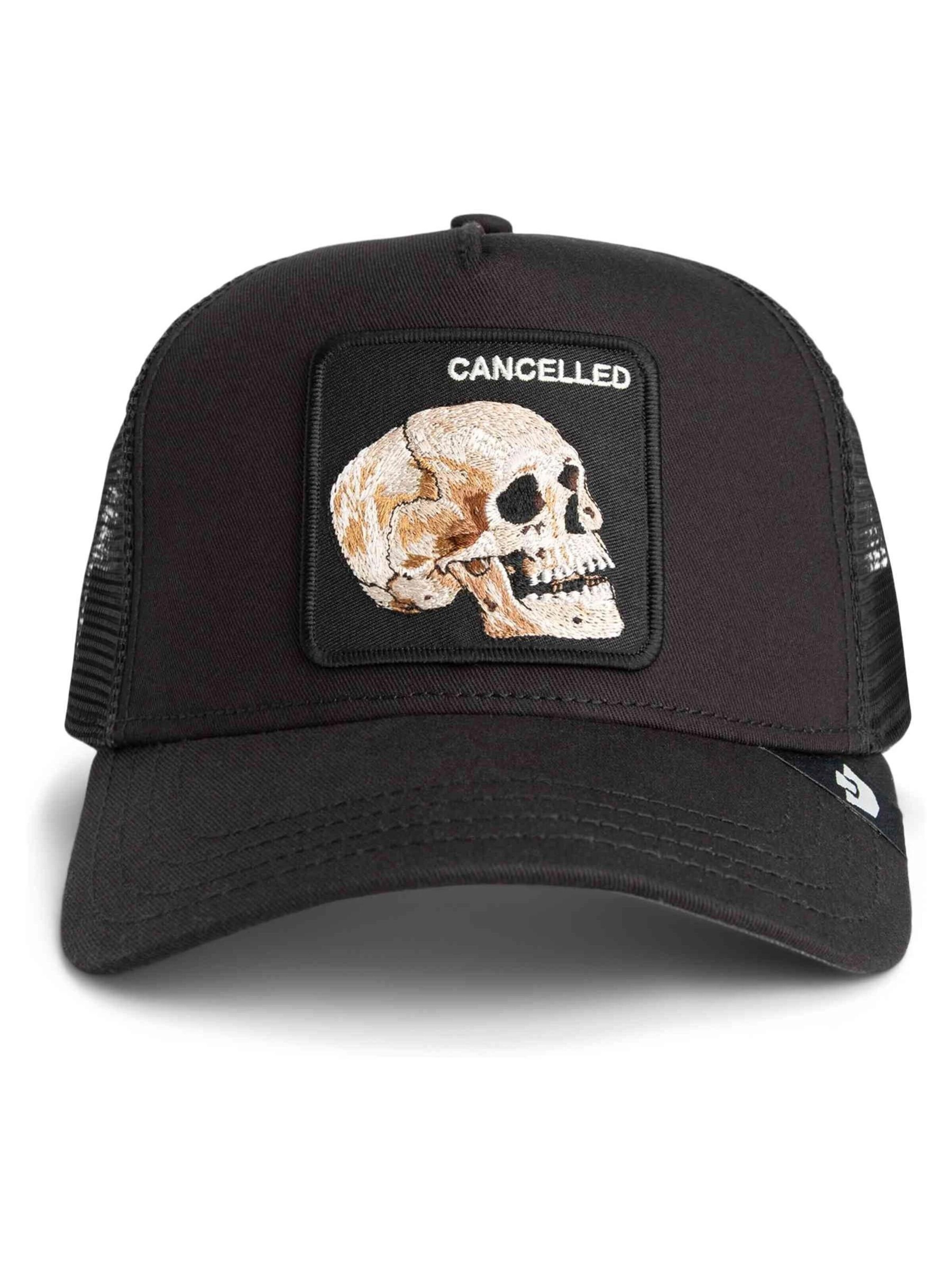 Casquette 'Gorra goorin bros negra calavera the cancelled skull trucker cap' GOORIN Bros. en noir : devant