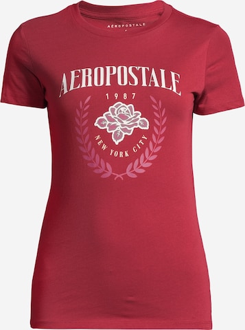 T-shirt AÉROPOSTALE en rouge : devant