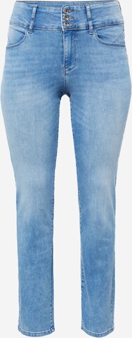 Regular Jeans 'ANNA' de la ONLY Carmakoma pe albastru: față