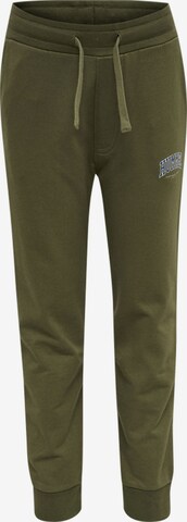 Hummel Tapered Broek in Groen: voorkant