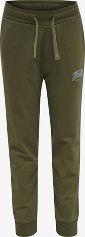 Hummel Tapered Pants in Green: front