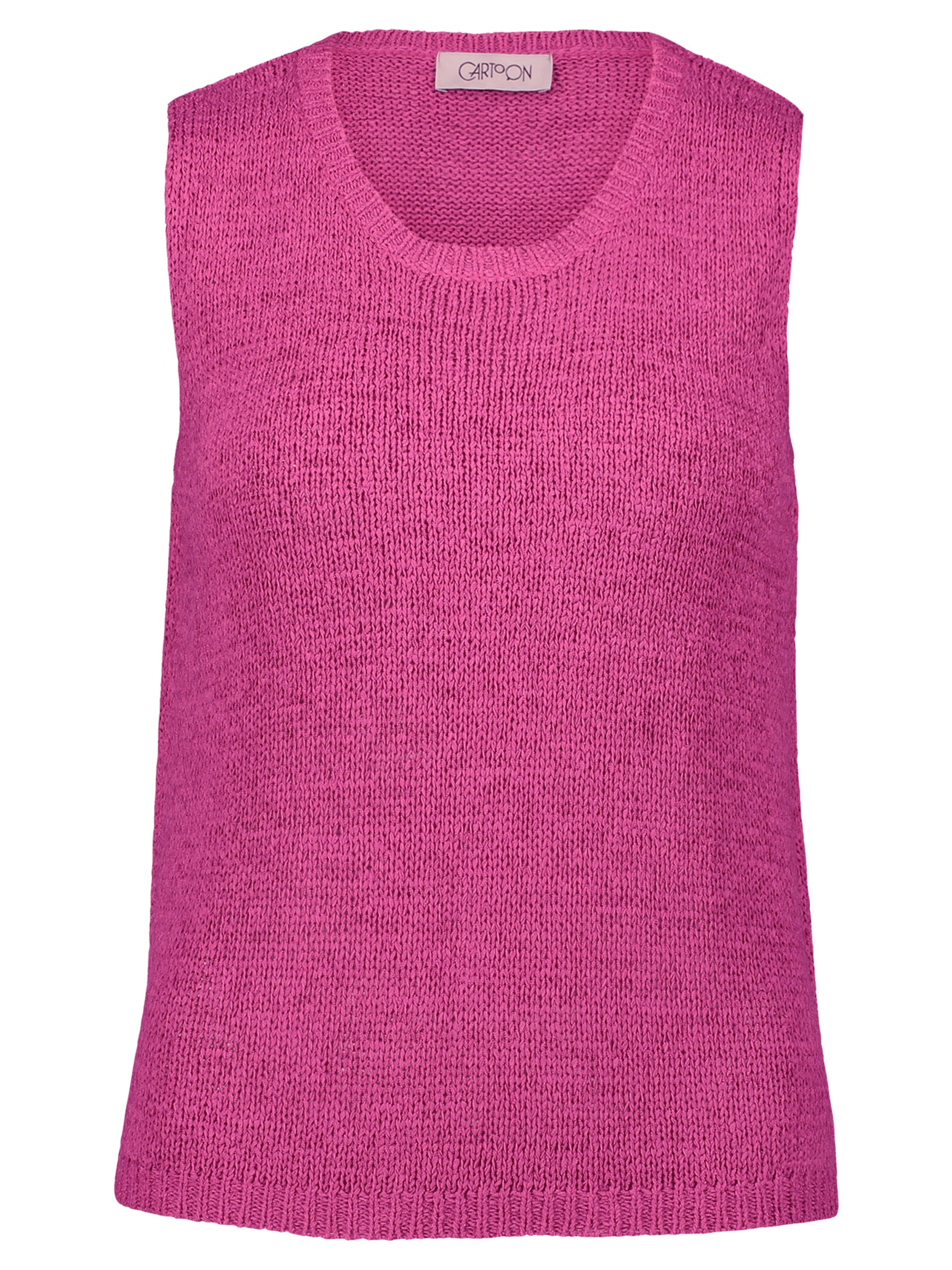 Cartoon Strick-Top mit Rundhalsausschnitt in Lila: Vorderseite