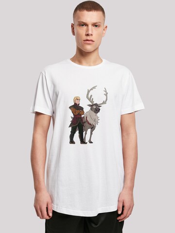 F4NT4STIC Shirt 'Frozen 2 Sven And Kristoff' in Wit: voorkant