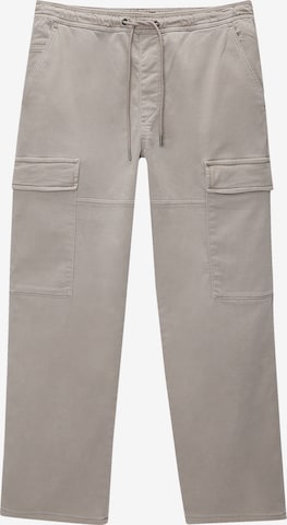 Pantaloni cu buzunare de la Pull&Bear pe gri: față