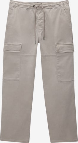 Pull&Bear Kargo hlače | siva barva: sprednja stran