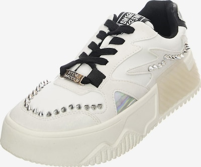 STEVE MADDEN Athletic Lace-Up Shoes 'W' Whirl Black Multi Lace-Up Low-Profile Shoes' in 36 in White, Item view