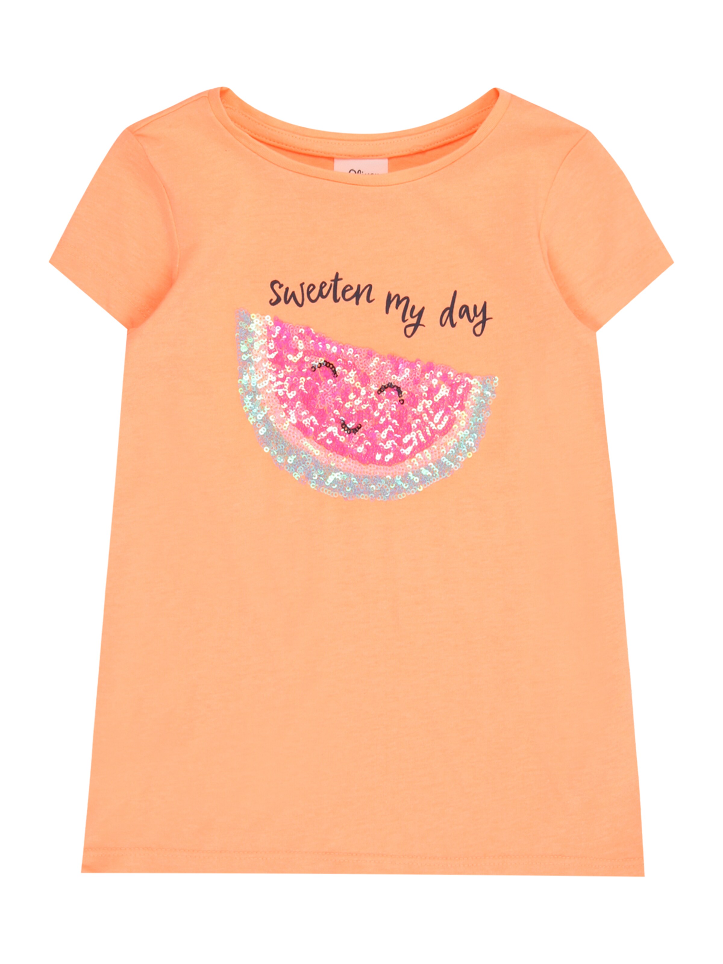 T-Shirt s.Oliver en orange : devant