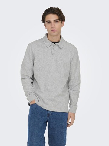 Sweat-shirt 'BENNETT' Only & Sons en gris : devant