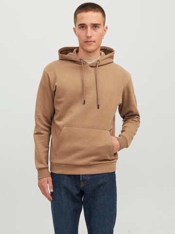 JACK & JONES Sweatshirt 'JJEBRADLEY' in Brown: front