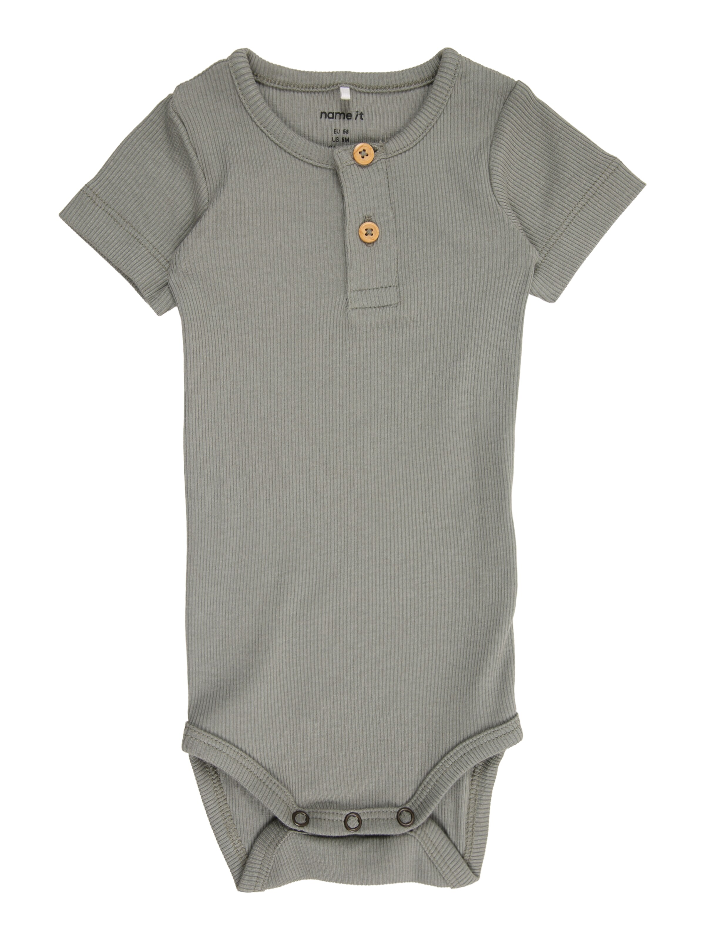 NAME IT Sparkdräkt/body 'NBMKab' i grå: framsida