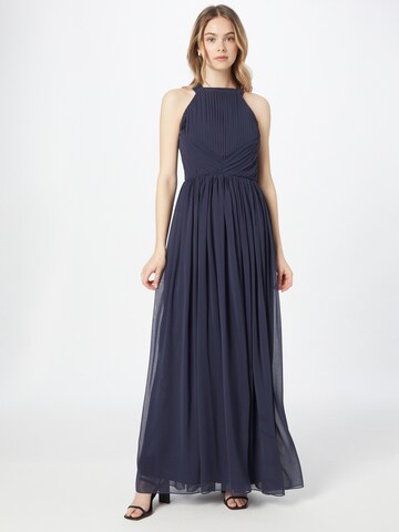 Maya Deluxe Evening Dress in Blue: front