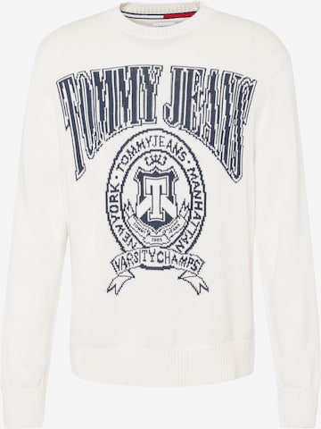 Pull-over Tommy Jeans en blanc : devant