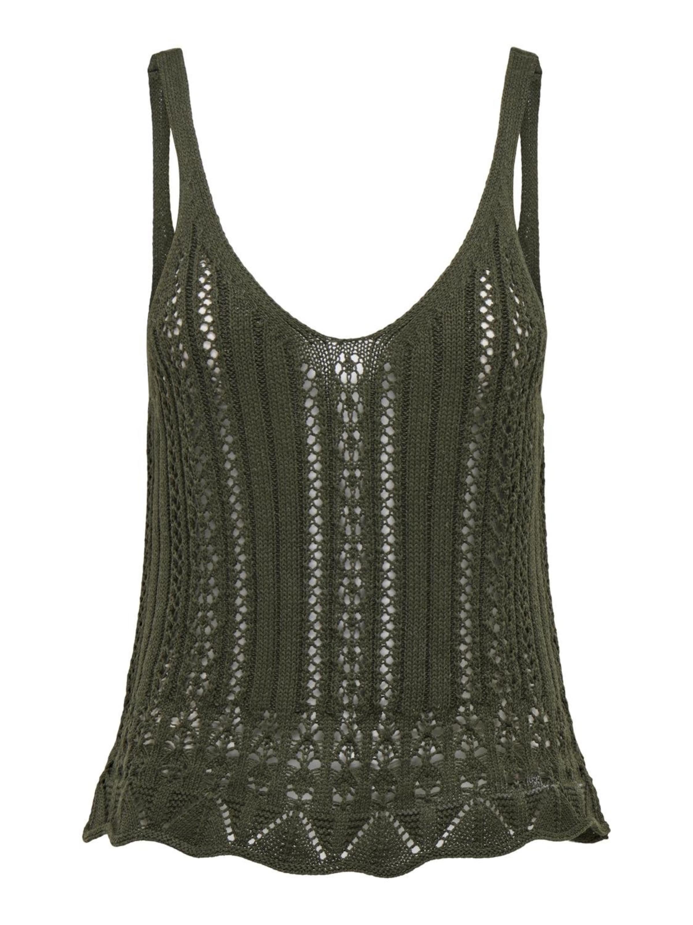 ONLY Knitted top 'Lyzet' in Green: front