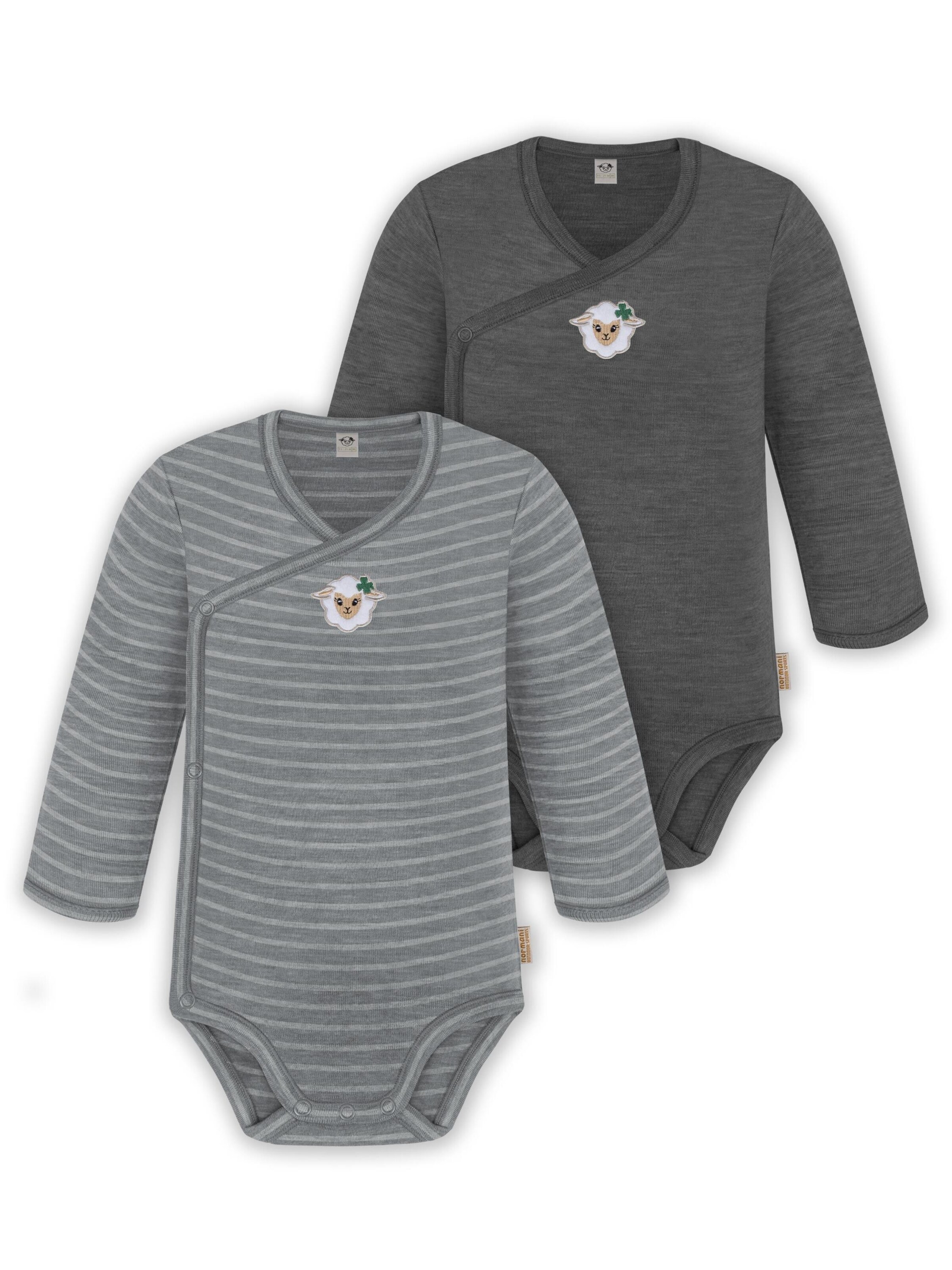 Barboteuse / body normani en gris : devant