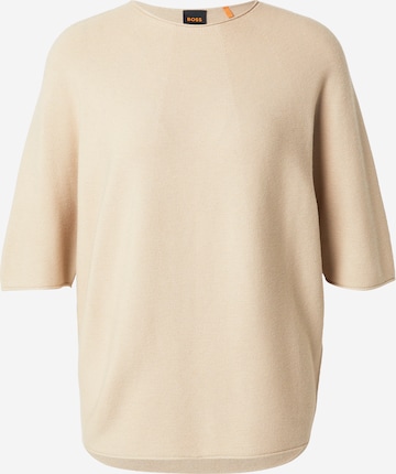 BOSS Pullover 'C_Flambers' in Beige: Vorderseite